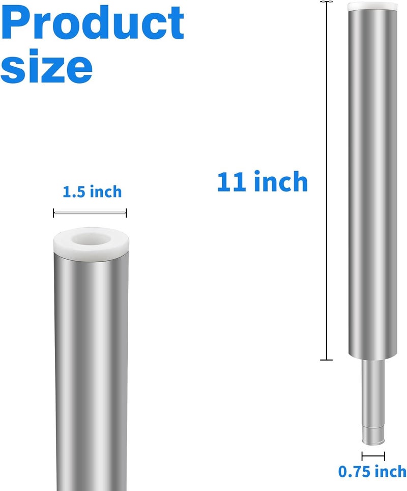 Sporthfish 3/4" Pin Boat Seat Post Pedestal Posts Pole Fit for Various Ships - Round Jon Fishing Cruise Pontoon Flat Deck Bass Boats, Non-Threaded, Fixed Hgt., 1.5" Dia, Aluminum Alloy, Silver - Image 3